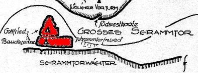 Lageplan aus dem Kletterführer von 1954